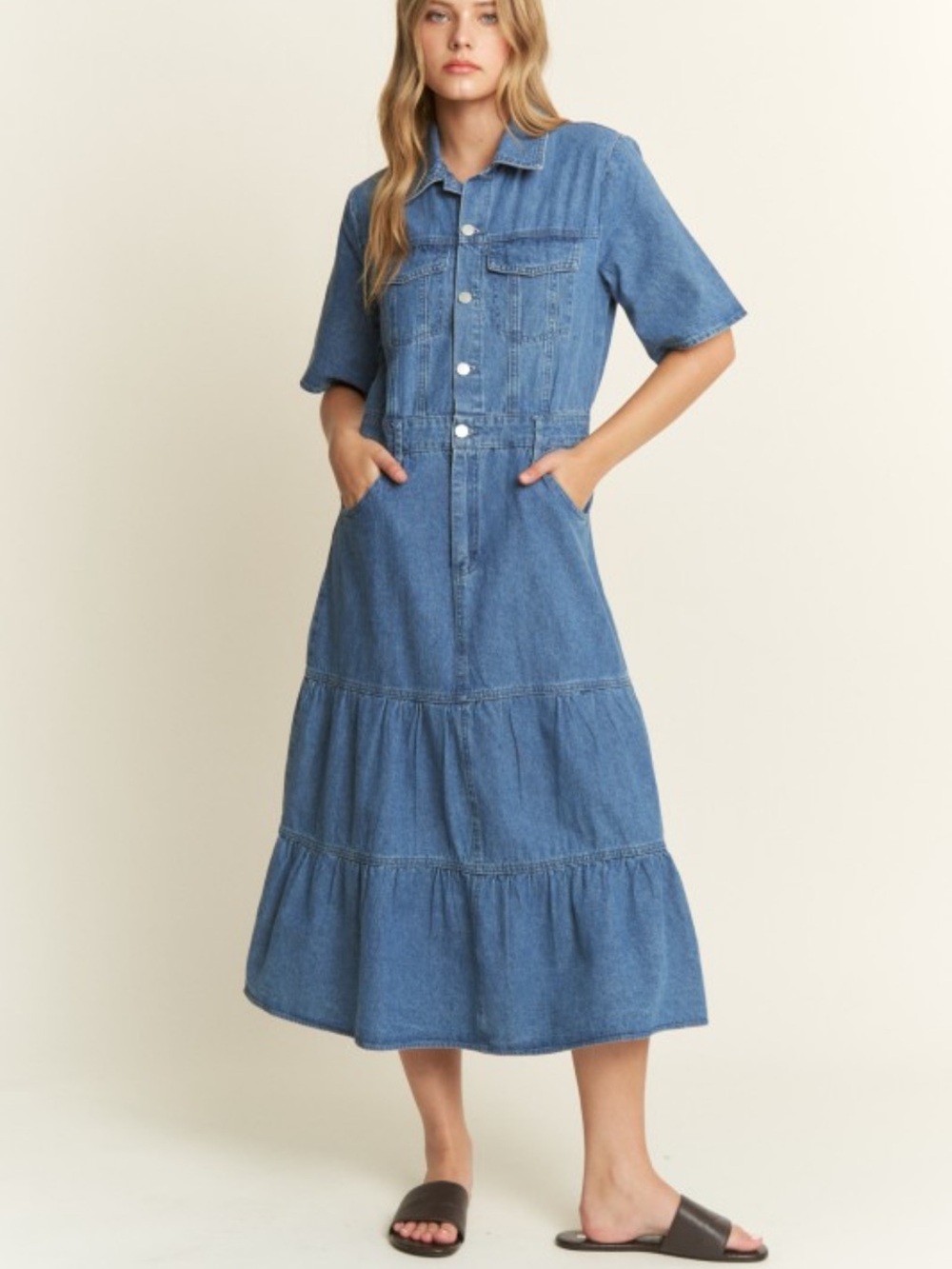 Denim Midi Dress